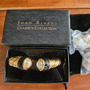 Vintage Joan Rivers Gold Interchangeable 4 in 1 Hinged Bracelet